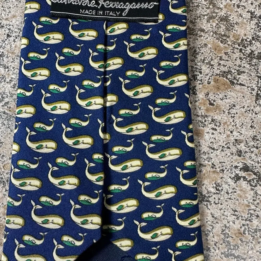 Salvatore‎ Ferragamo Whale Classic Width Silk Tie